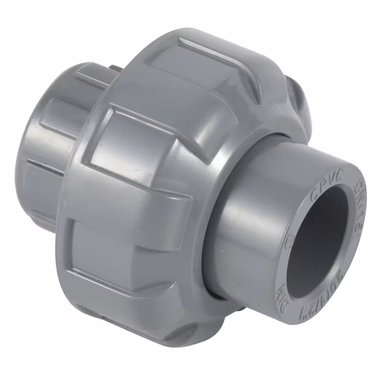 CPVC PVC Union Plumbing Materials Plastic Pipe Fitting 1/2 Inch Two Way Pipe Connection