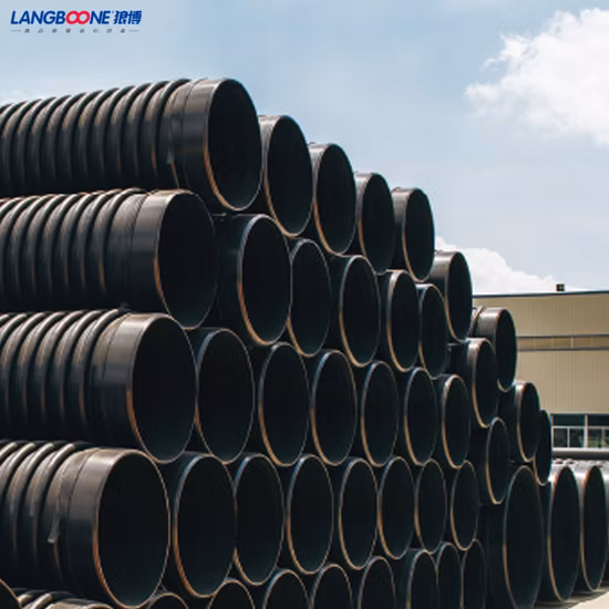 Sn16 HDPE Carat Tube PE Wall Wound Krah Pipe for Factory Sewage