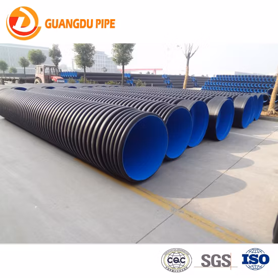 HDPE Double Wall Corrugated Plastic Drainage Pipe China Factory